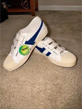 Gola Coaster Sneakers in White & Blue